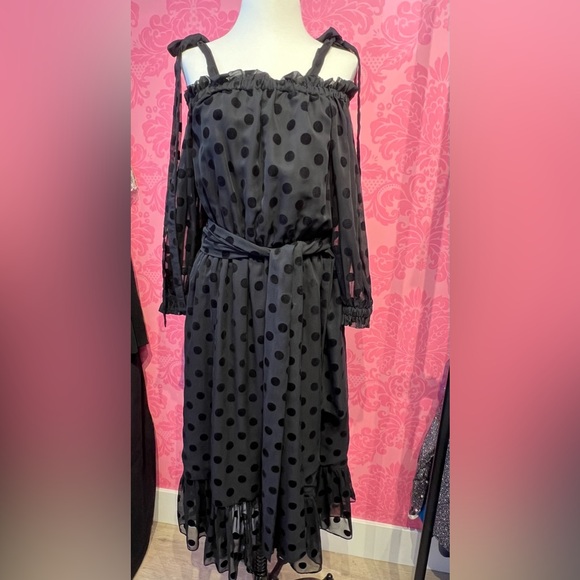 Anouki - Polka Dot Print Midi Length - Dress - Picture 5 of 11